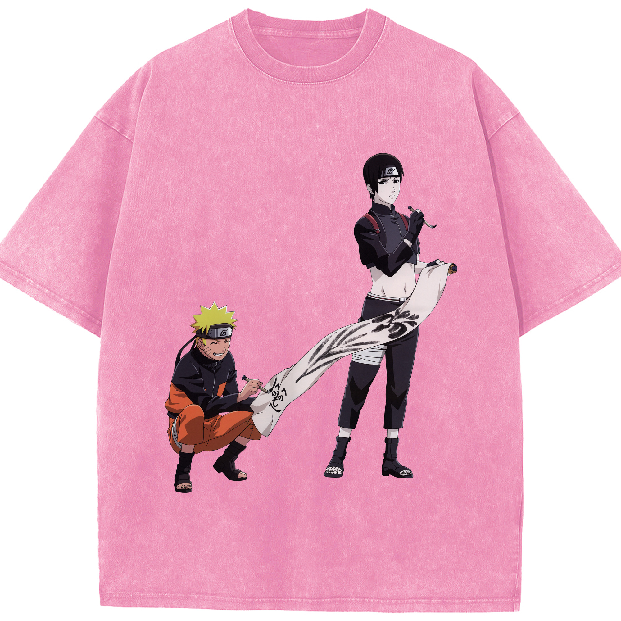 （画像用） NARUTO -ナルト- うずまき ナルト Uzumaki Naruto 綿100% ヴィンテージ風 半袖Tシャツ（フロントプリント）